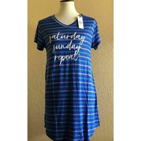 Natural Reflections Blue Stripe Saturday Sunday Re - Picture 4 of 10